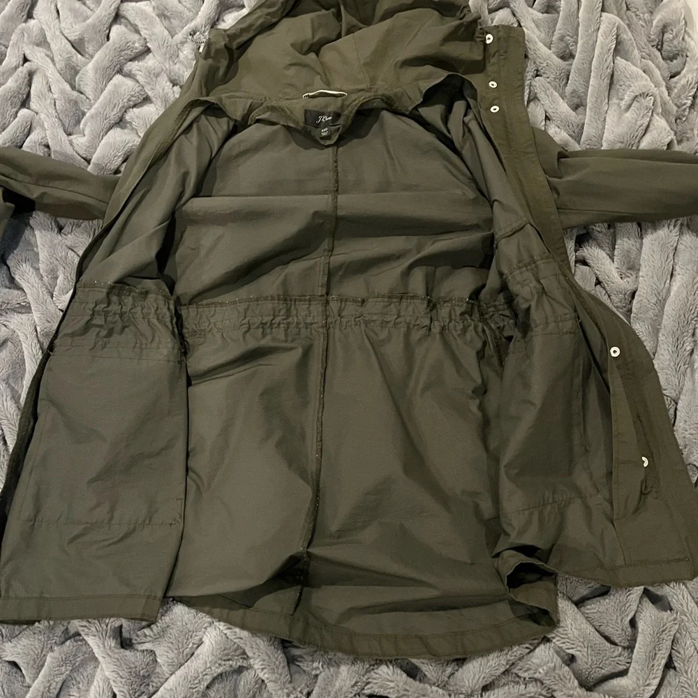 J. Crew Army Green Light weight Rain Jacket Size XXS